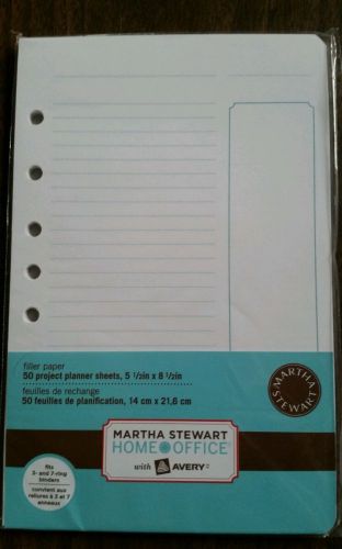 Martha Stewart filler paper 5 1/2 in x 8 1/2 in.