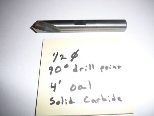 NEW - 90° SOLID CARBIDE SPOTTING DRILL - 1/2&#034; diameter x 4&#034; over all length