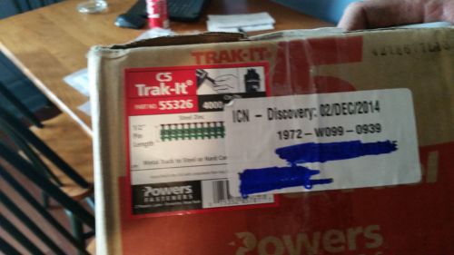 4000 POWERS TRAK-IT C5 55326 1/2&#034; 12MM 13MM METAL TRACK TO STEEL OR CONCRETE PIN