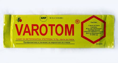Varotom Bee Kipping strips forprophylaxis and varroa treatment 10 strips