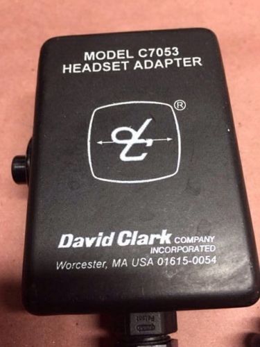 DAVID CLARK MODEL C7053 RADIO ADAPTER CORD Used