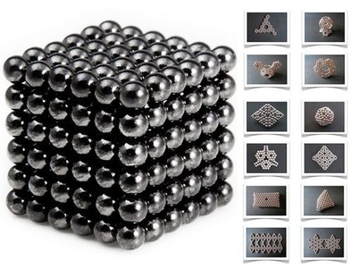 3mm neodymium magic magnetic fun neocube toy 216pc set - black for sale
