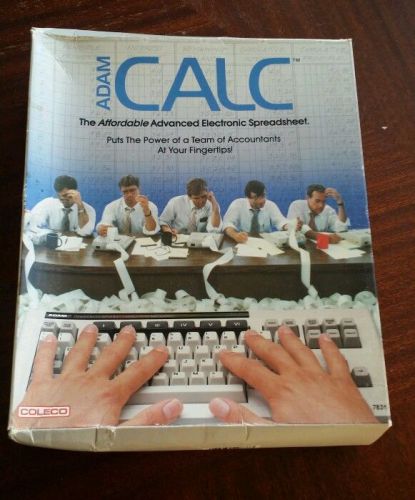 Vintage Adam computer spreadsheet,  CALC the power of team accountants