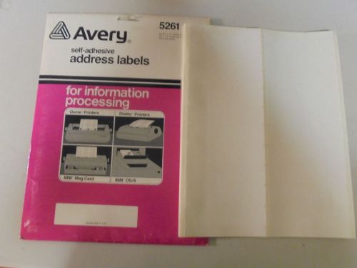 Avery 5261 Self-adhesive address labels 20 sheets 20 1x4 labelsn400 total