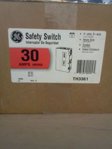 General electric 30 amp 600 volt safety switch th3361  new no box disconnect for sale