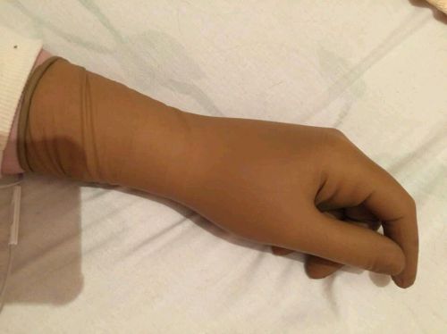 Brown Surgical Latex Fetish Medical Gloves 4 pairs