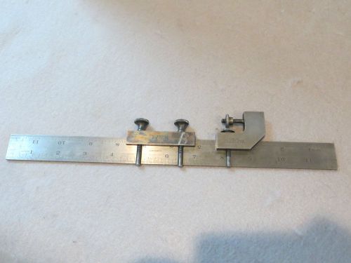 Starrett No. 299 &amp; No. 289A Rule Clamps with Lufkin Rule