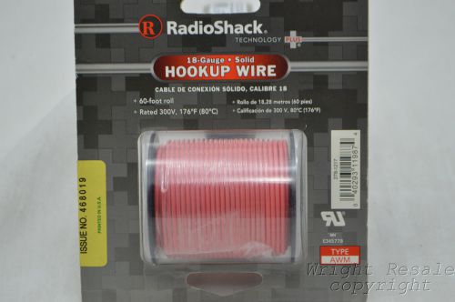 radioshack 18 gauge solid hookup wire 60 ft roll red