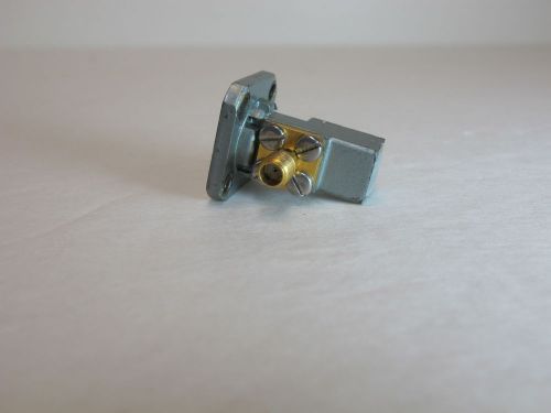 WR-28 Waveguide to SSMA(F) (Small SMA).  26.5GHz to 40GHz.  Good Condition.