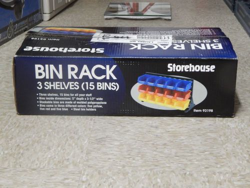 Storehouse Bin Rack. 3 Shelves (15 Bins)
