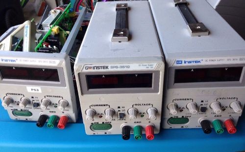 Lot Of 3 Instek SPS3610 Switching DC Power Supply, 36V/10A For Parts Or Repair