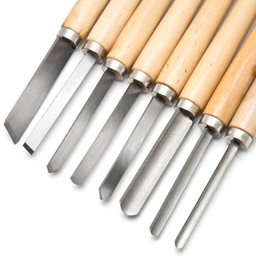 Used professional wood lathe chisel long turning tools 8 piece for sale