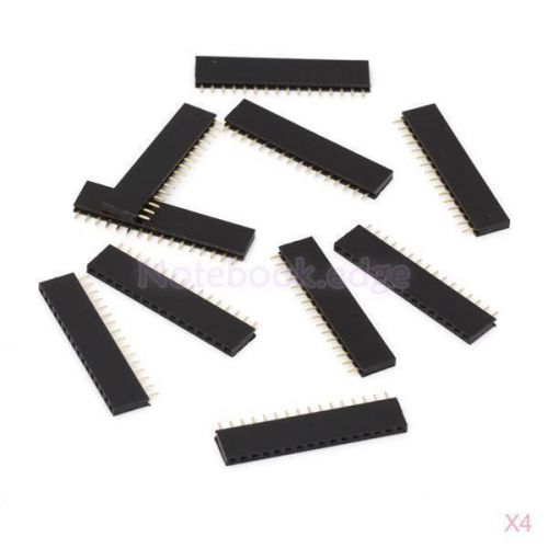 4x 10pcs 16 pin 2.54mm pitch singe row straight female header high quality for sale