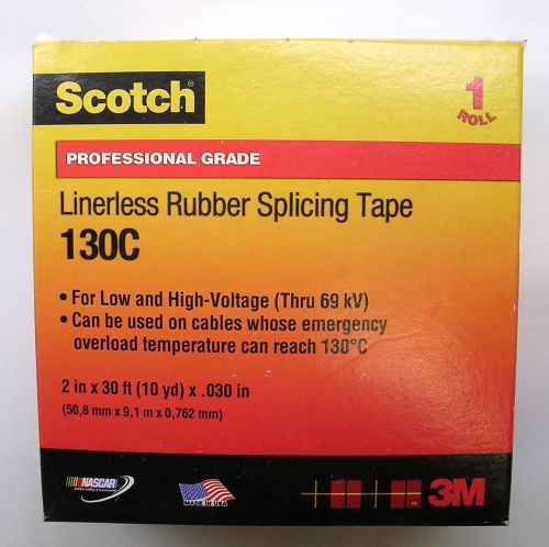 3M 130C Linerless Rubber Splicing Tape Professional Grade 2&#034; x 30 ft, up to 69kV