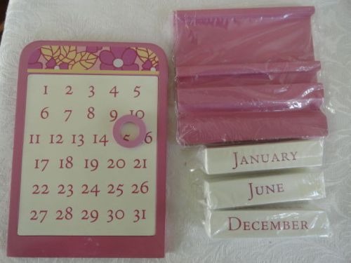 Calendar Magnetic continous Years Pink Magenta NIP Russ