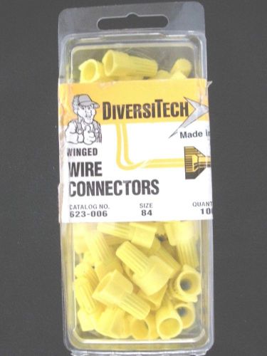 100 pcyellow size 84 winged nut screw on wing wire connectors twist-on 18-10 awg for sale