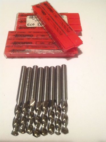 15/64&#034; Screw Machine Length Drill Bits ACCUPRO 1630595 LOT OF 8