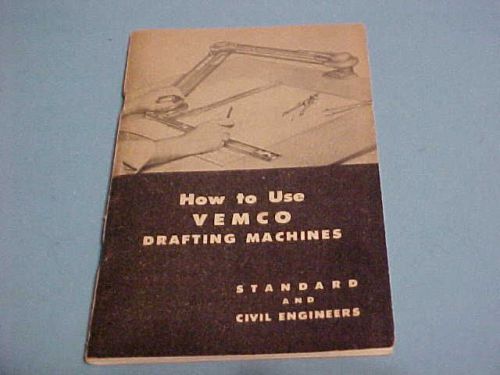 1956 vemco drafting machines how to use manual standard and civil engineers for sale