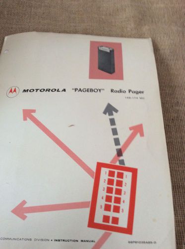 Vintage Motorola Pageboy Pager Manual Radio Pager