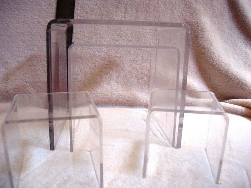 LUCITE DISPLAYS  lot of 4 * 3 3 5 6 inch