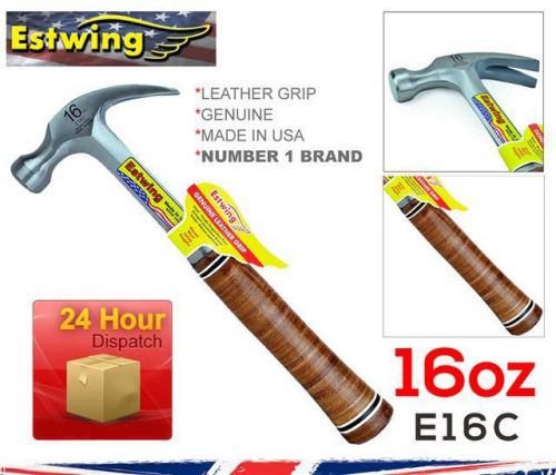 Estwing e16c 16oz e20c 20oz curved claw hammer leather grip for sale