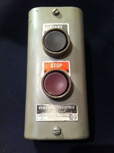 General Electric Control CR294ONA102A Start Stop Pushbutton Control Motor Start