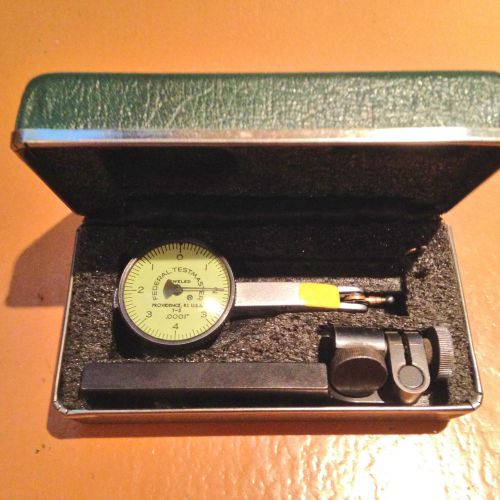 Federal TestMaster T-2 Dial Test Indicator w/ metal case, stand and mount