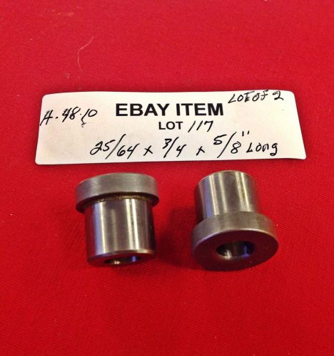 Acme h-48-10 head press fit shoulder drill bushings 25/64 x 3/4&#034; x 5/8&#034; lot of 2 for sale