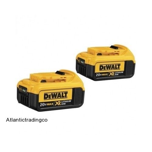 New Dewalt Batteries DCB204-2 20V Max Premium XR Li-Ion Battery, 2-Pack