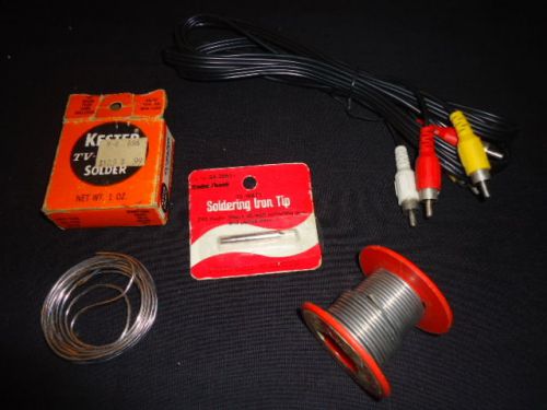 Soldering Iron tip &amp; wire &amp; Audio Video Jack Lot