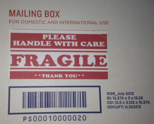 100 - 4&#034; x 2&#034; FRAGILE HANDLE WITH CARE / THANK YOU