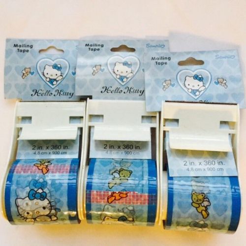 HELLO KITTY Packaging Packing Mailing Tape w/Dispenser, 30 yds, NEW