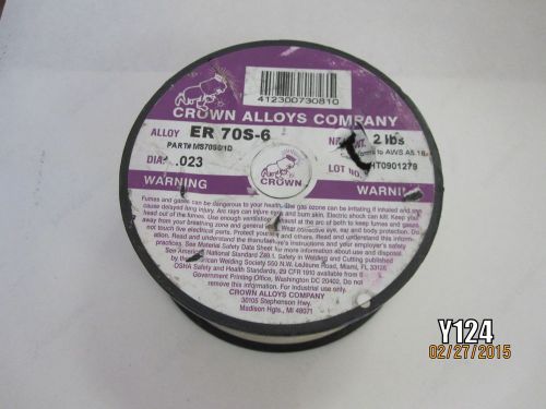 Crown alloys er70s-6 superior carbon steel mig welding wire .023 dia 2lbs for sale