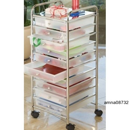 15.5x15.4 inch x38.2-inch 10 drawer organizer cart rolling storage drawer mobile for sale