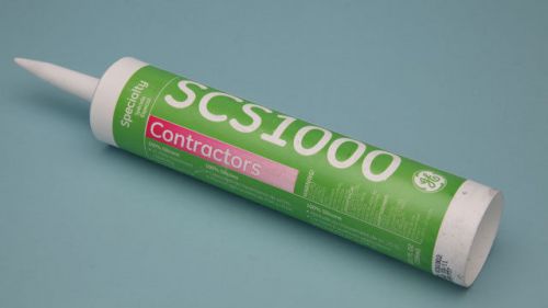Ge scs1000 series contractors 100% silicone caulking - 6 tubes white for sale