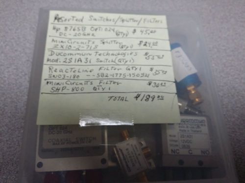 Assorted Switches, Splitters, Filters-HP, Mini Circuits  Lot of 5 items