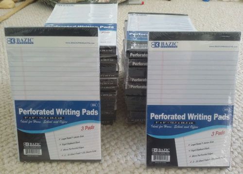 BAZIC 25 perforated writting pads 3 in each
