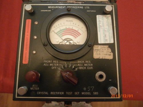 RCAF 1953 Crystal Rectifier Test SEt Model 585 Measurment Engineering Ltd Canada