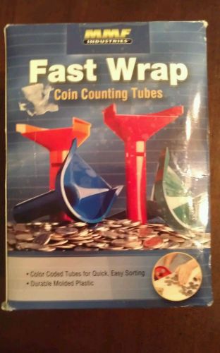 Fast Wrap Coin Counting Tubes MMF industries color coded 224000400