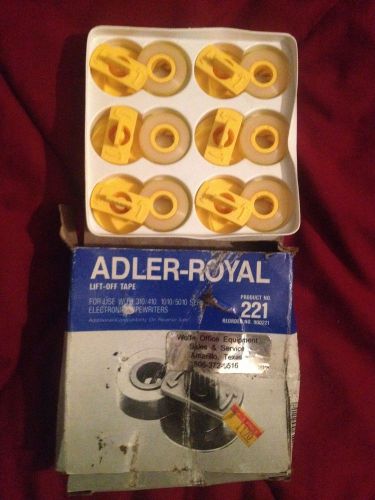 Pkg of 6 Adler-Royal Lift-Off Tapes For Use With 310/410, 1010/5010 Series Elect
