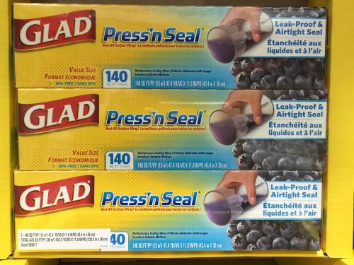 Glad Press&#039;n Seal Plastic Food Wrap 140 sq - 3PACK