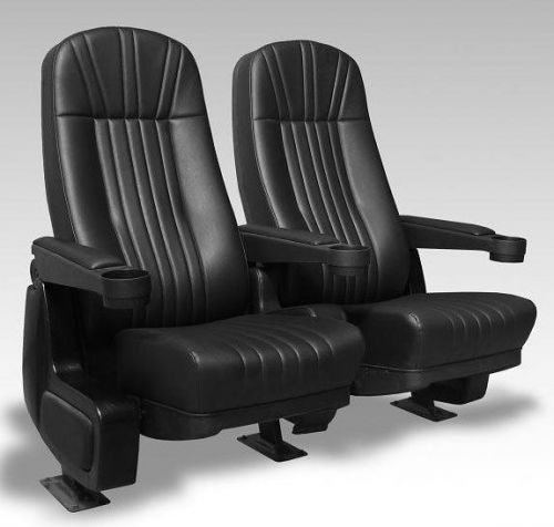 Lot of 345 New Movie Theater Seating Rockers Auditorium chair Black Leather ette