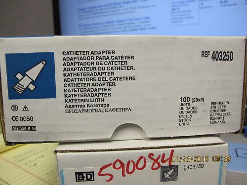 One Box (100) BD Becton Dickinson 403250 Catheter Adapter