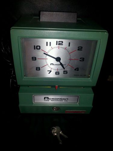 Acroprint Model 125 Time Clock (125AR3 Day, Hr, Min), With Key, Time Recorder