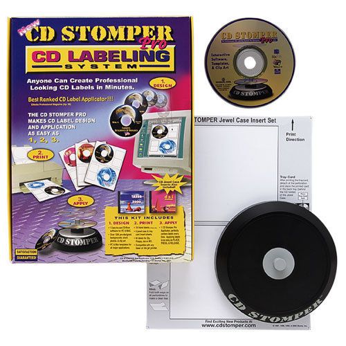 Cd stomper pro cd labeling system + 100  cd labels  refill - all brand new! for sale