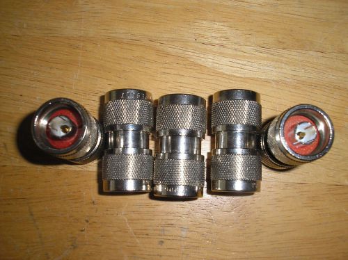 Lot of 5 Pasternack PE9007 Coaxial RF Adapters n male to n male
