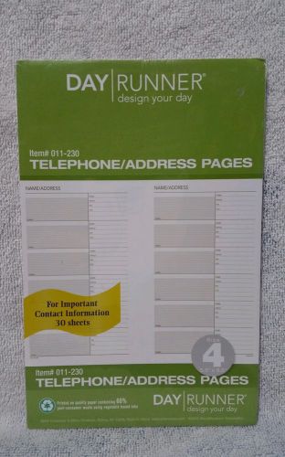 Day Runner Telephone / Address Pages - Item # 011-230