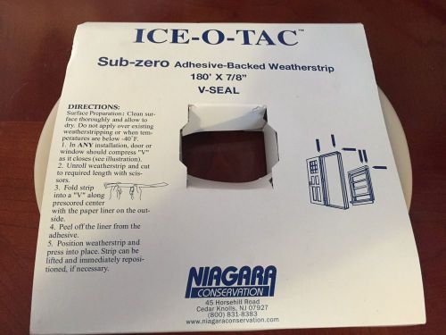 Niagara Ice-O-Tac Adhesive Weatherstripping. V-Seal. 180 feet