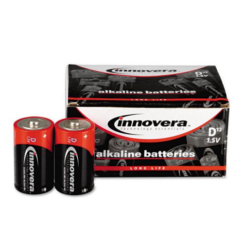 Alkaline Batteries, D, 12 Batteries/Pack