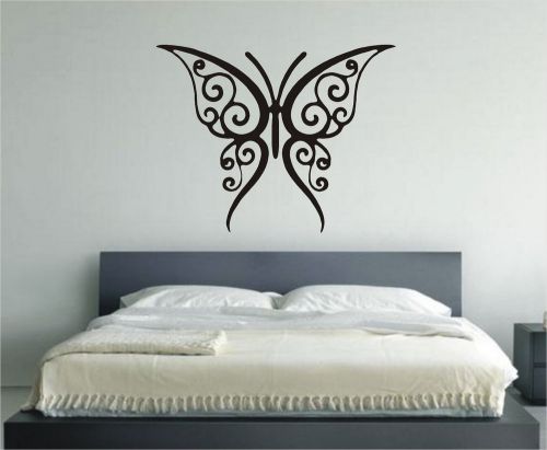 tribal butterfly silhouette vinyl sticker decals drawing room bedroom decor #111